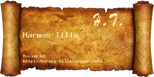 Harmos Tilla névjegykártya